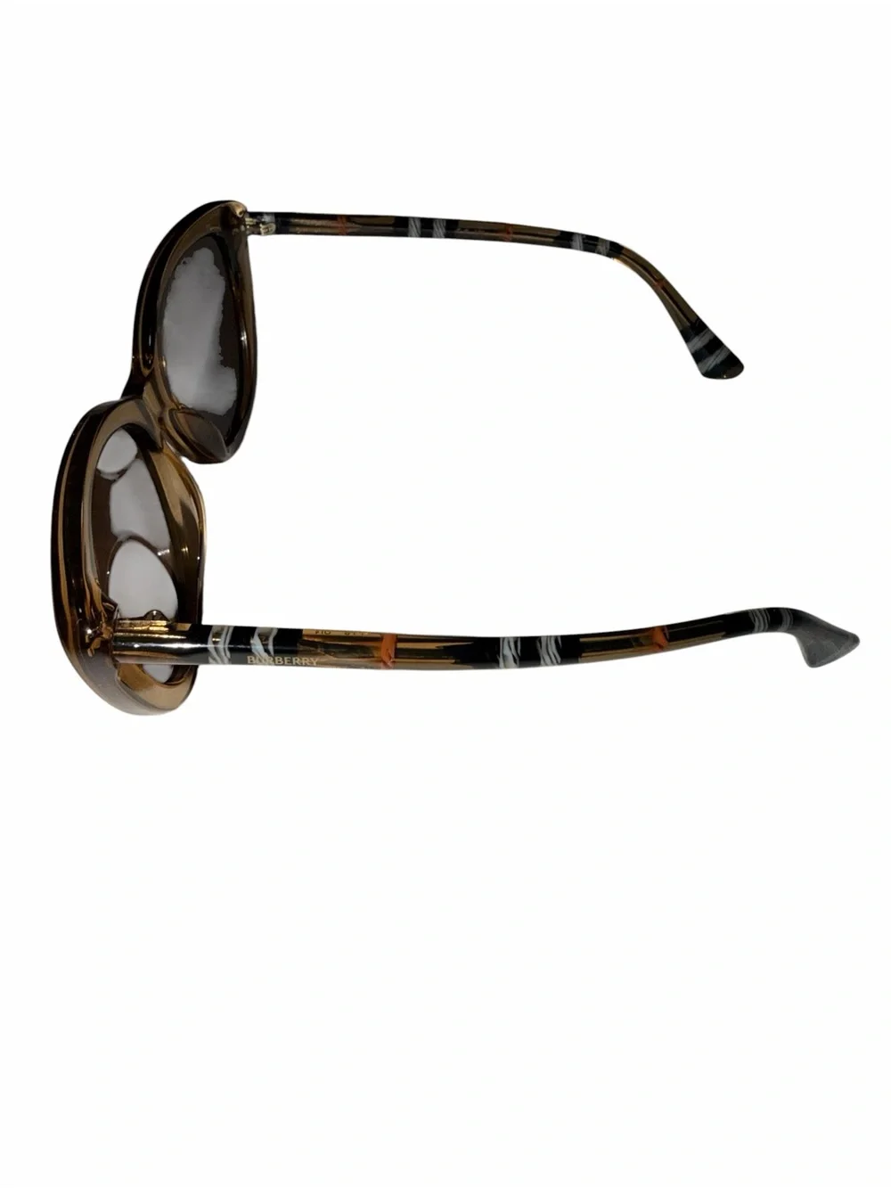 Burberry BE4407 Brown Cat Eye Check Sunglasses 54mm NWOT